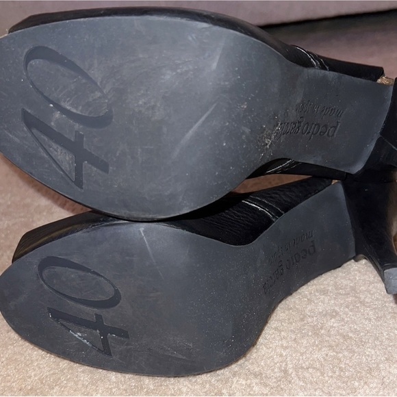 Pedro GARCIA BIKER CORE LEATHER PEEP TOE SLINGBACK BOOTIES - SIZE 40 - Picture 5 of 6